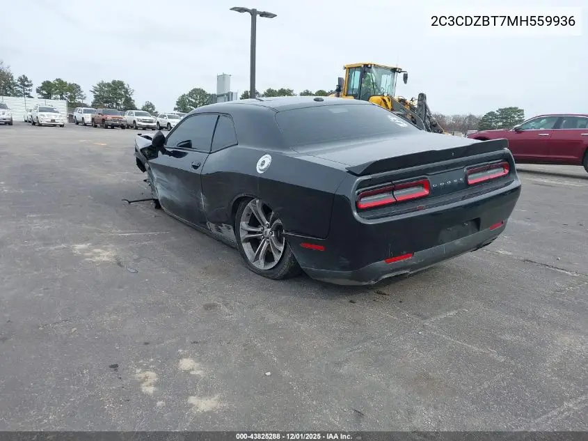 2C3CDZBT7MH559936 2021 Dodge Challenger R/T
