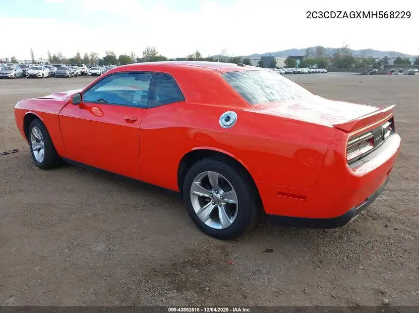 2C3CDZAGXMH568229 2021 Dodge Challenger Sxt