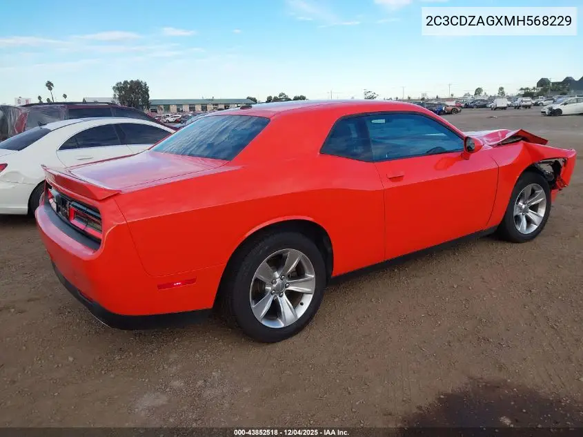 2C3CDZAGXMH568229 2021 Dodge Challenger Sxt