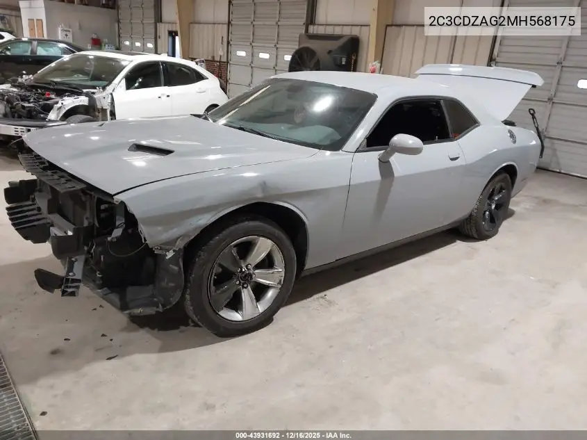 2C3CDZAG2MH568175 2021 Dodge Challenger Sxt