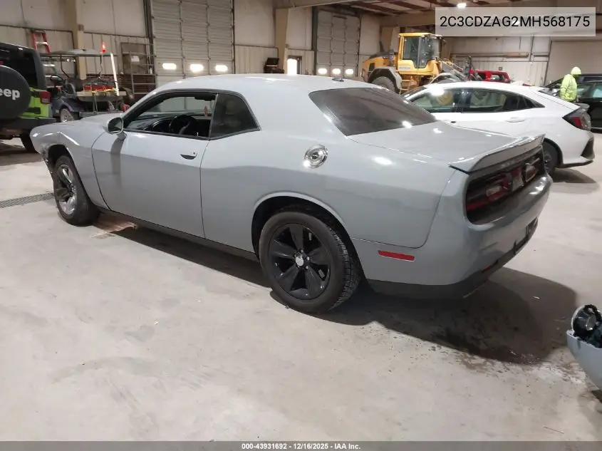 2C3CDZAG2MH568175 2021 Dodge Challenger Sxt