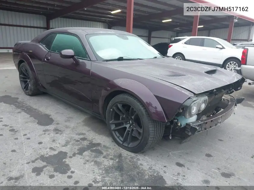 2C3CDZFJ7MH517162 2021 Dodge Challenger R/T Scat Pack Widebody