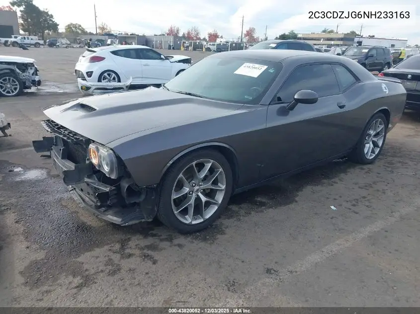 2C3CDZJG6NH233163 2022 Dodge Challenger Gt