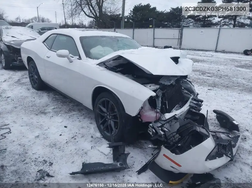 2C3CDZKG3PH681300 2023 Dodge Challenger Gt Awd