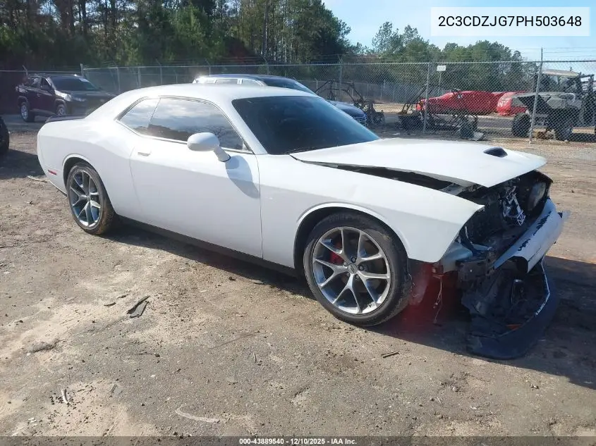 2C3CDZJG7PH503648 2023 Dodge Challenger Gt
