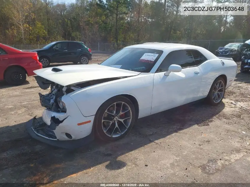 2C3CDZJG7PH503648 2023 Dodge Challenger Gt