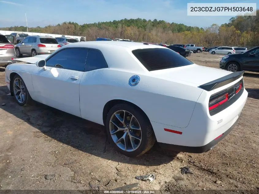 2C3CDZJG7PH503648 2023 Dodge Challenger Gt