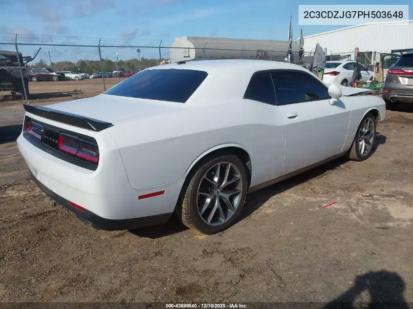 2C3CDZJG7PH503648 2023 Dodge Challenger Gt
