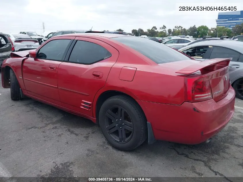 2006 Dodge Charger Rt VIN: 2B3KA53H06H465405 Lot: 39405736