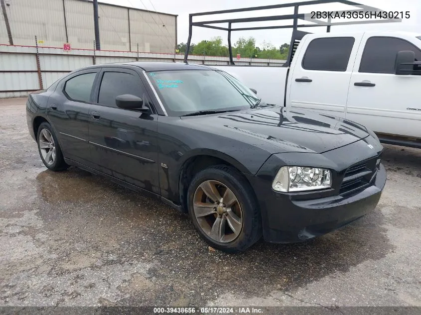 2006 Dodge Charger VIN: 2B3KA43G56H430215 Lot: 39438656