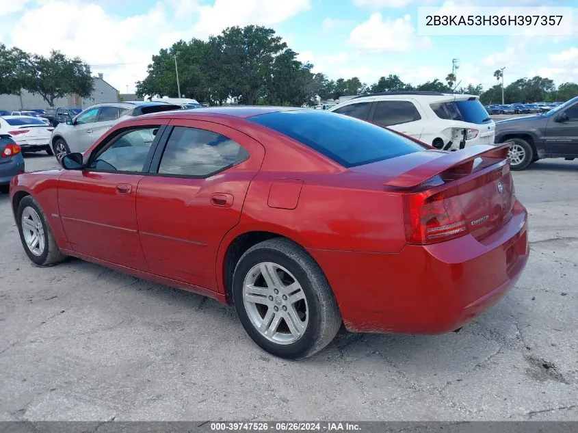 2006 Dodge Charger R/T VIN: 2B3KA53H36H397357 Lot: 39747526