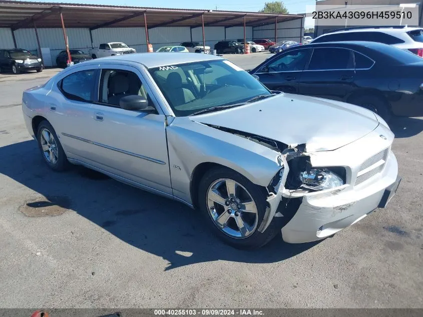 2006 Dodge Charger VIN: 2B3KA43G96H459510 Lot: 40255103