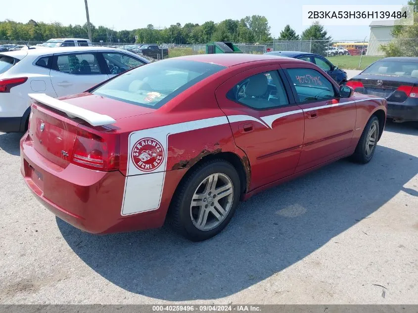 2006 Dodge Charger Rt VIN: 2B3KA53H36H139484 Lot: 40259496