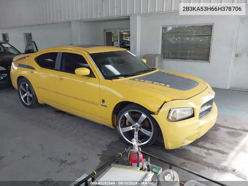 2006 Dodge Charger Rt VIN: 2B3KA53H66H378706 Lot: 40292844