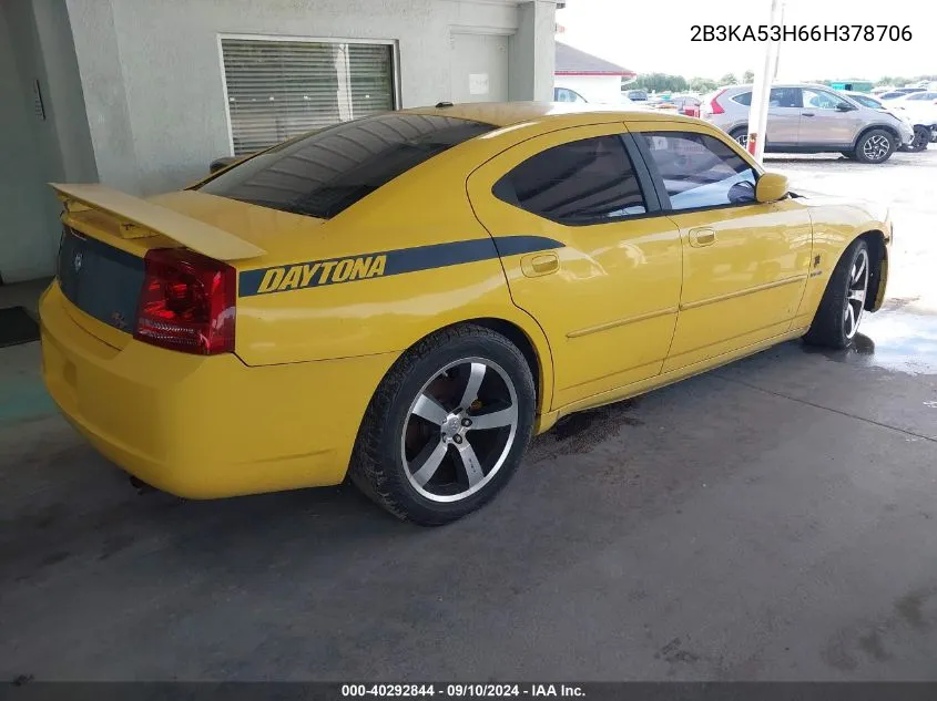 2006 Dodge Charger Rt VIN: 2B3KA53H66H378706 Lot: 40292844