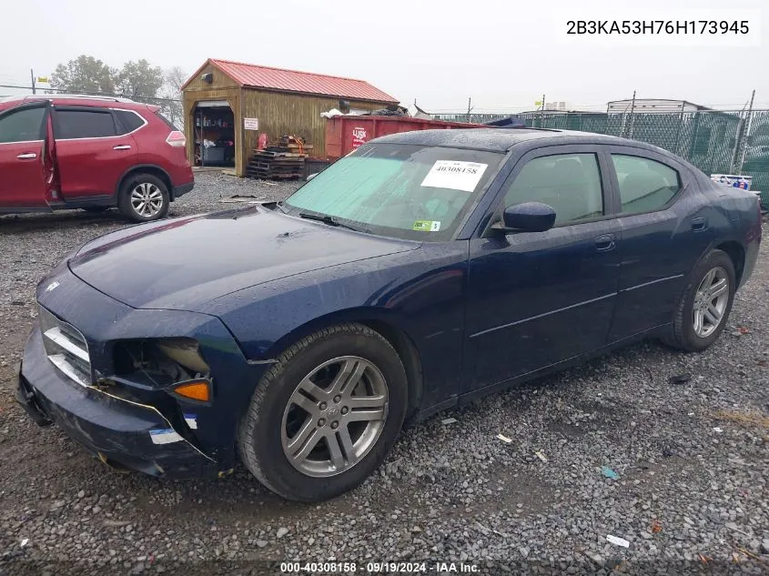 2006 Dodge Charger Rt VIN: 2B3KA53H76H173945 Lot: 40308158