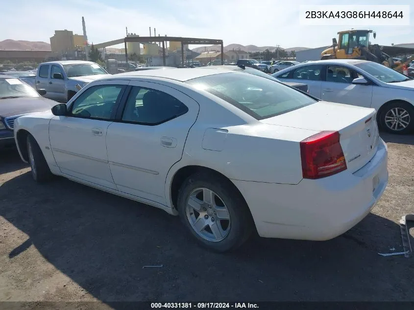 2006 Dodge Charger VIN: 2B3KA43G86H448644 Lot: 40331381