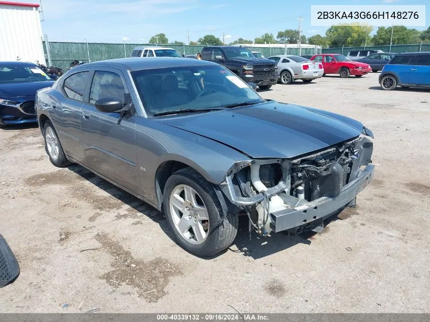 2006 Dodge Charger VIN: 2B3KA43G66H148276 Lot: 40339132