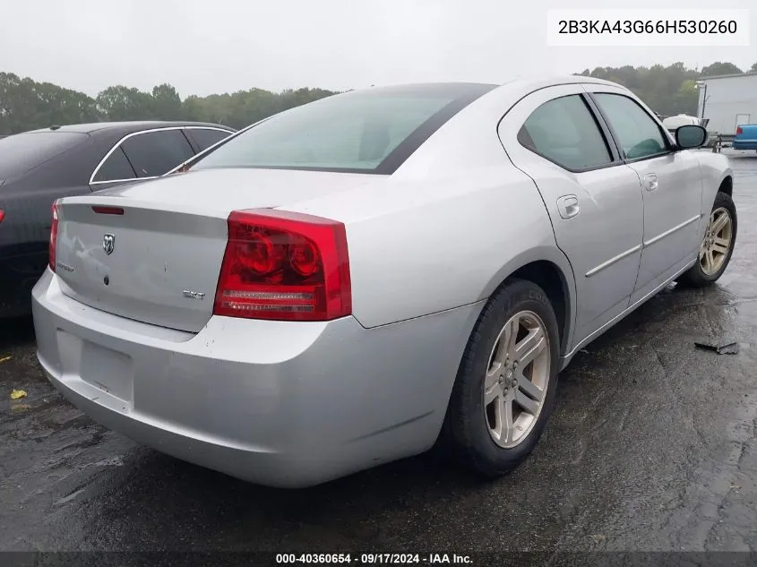 2006 Dodge Charger Se/Sxt VIN: 2B3KA43G66H530260 Lot: 40360654