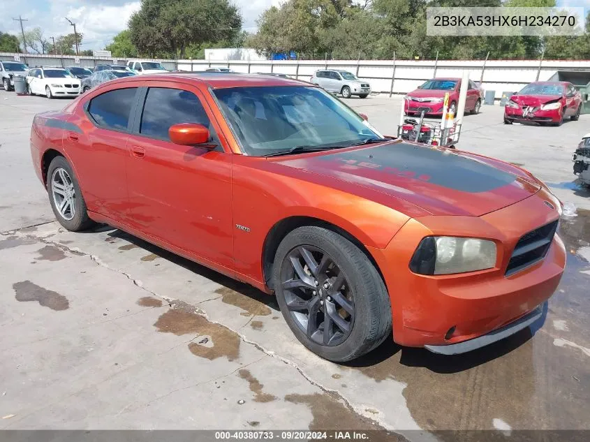 2006 Dodge Charger Rt VIN: 2B3KA53HX6H234270 Lot: 40380733