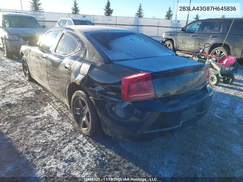 2B3LA43G87H645836 2007 Dodge Charger
