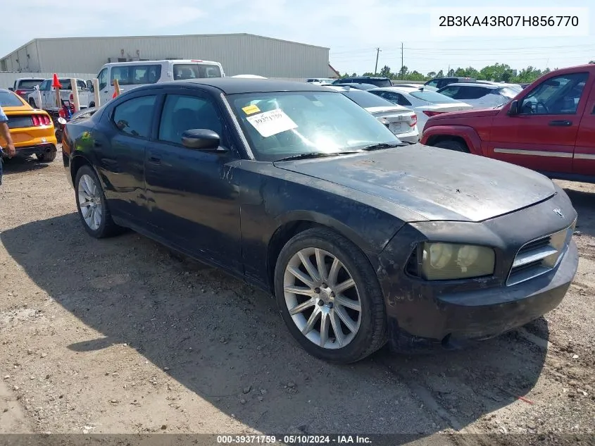 2007 Dodge Charger VIN: 2B3KA43R07H856770 Lot: 39371759