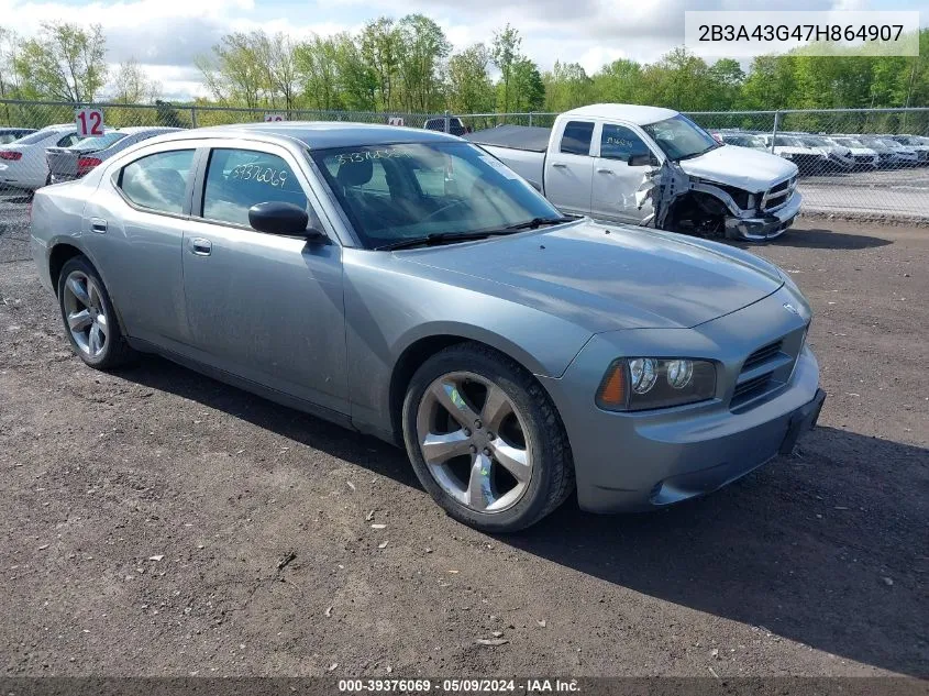 2007 Dodge Charger VIN: 2B3A43G47H864907 Lot: 39376069