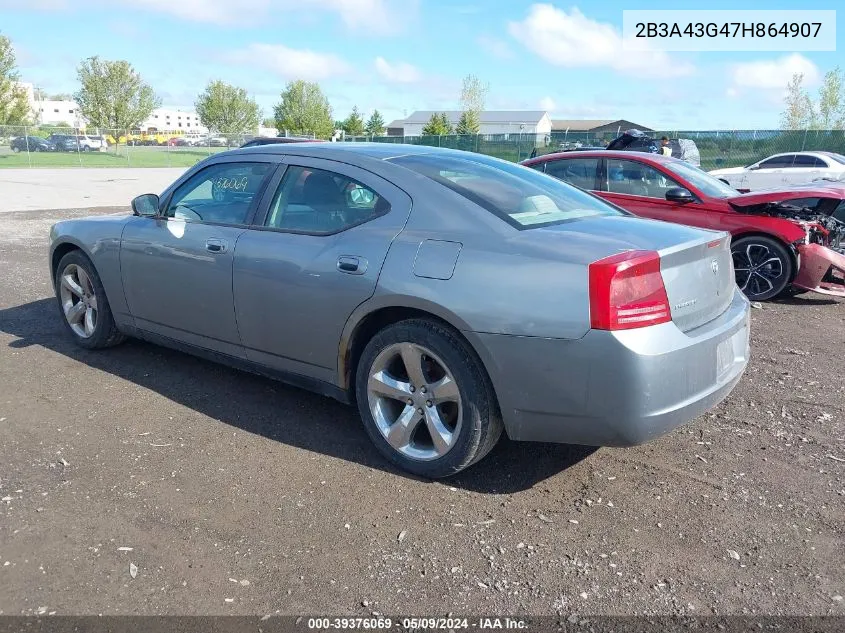 2007 Dodge Charger VIN: 2B3A43G47H864907 Lot: 39376069