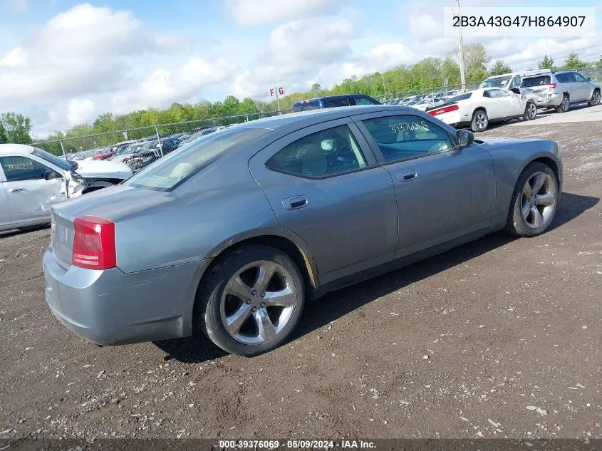 2007 Dodge Charger VIN: 2B3A43G47H864907 Lot: 39376069