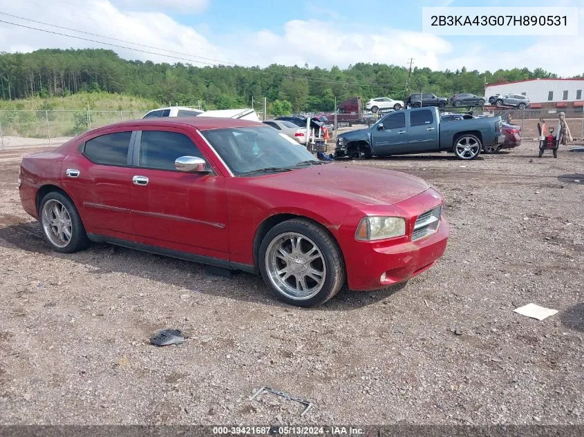 2007 Dodge Charger VIN: 2B3KA43G07H890531 Lot: 39421687