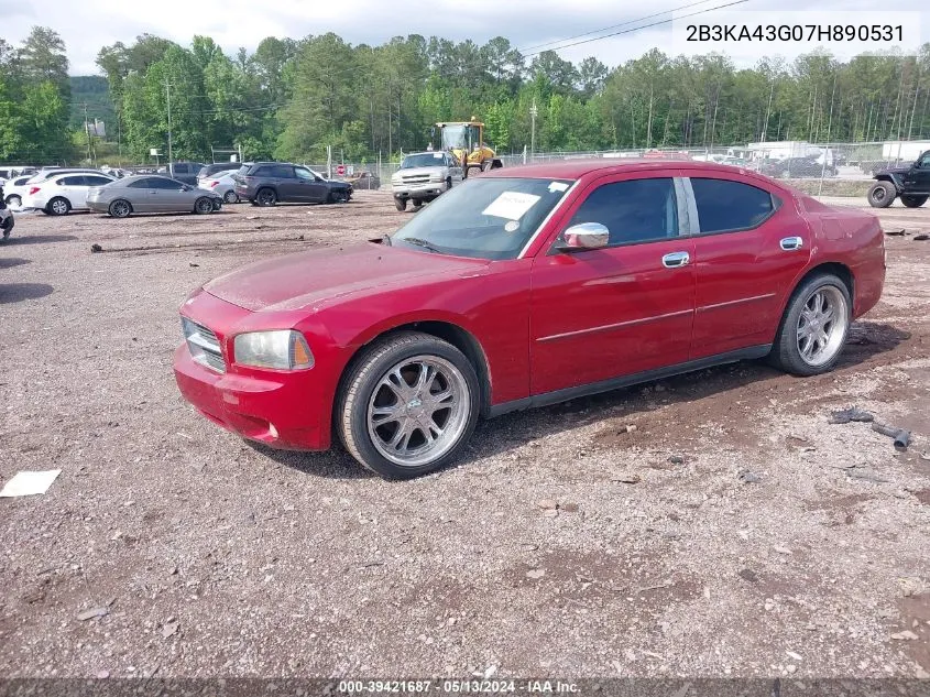 2007 Dodge Charger VIN: 2B3KA43G07H890531 Lot: 39421687