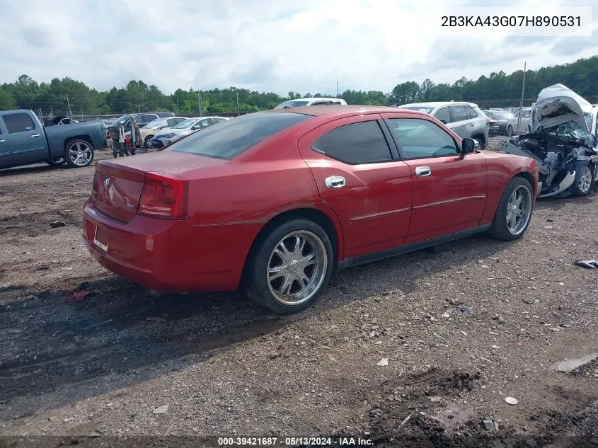 2007 Dodge Charger VIN: 2B3KA43G07H890531 Lot: 39421687