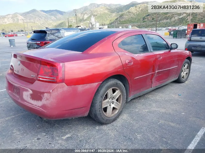 2007 Dodge Charger VIN: 2B3KA43G07H831236 Lot: 39441147