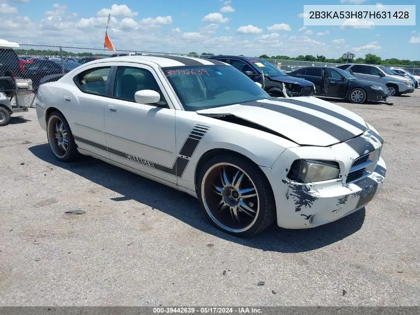 2007 Dodge Charger Rt VIN: 2B3KA53H87H631428 Lot: 39442639