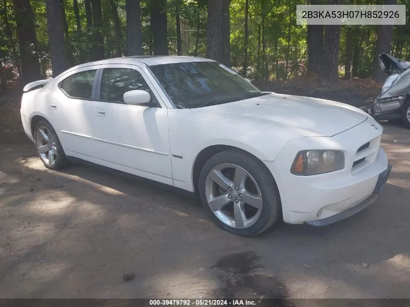 2007 Dodge Charger Rt VIN: 2B3KA53H07H852926 Lot: 39479792