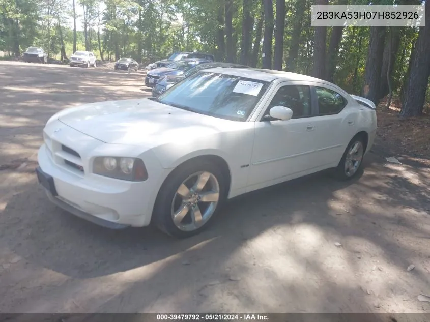 2007 Dodge Charger Rt VIN: 2B3KA53H07H852926 Lot: 39479792