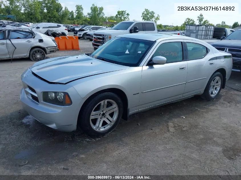 2007 Dodge Charger Rt VIN: 2B3KA53H37H614892 Lot: 39659973