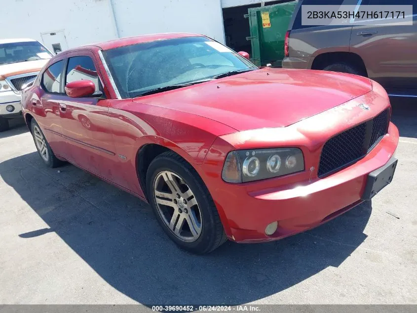 2007 Dodge Charger Rt VIN: 2B3KA53H47H617171 Lot: 39690452