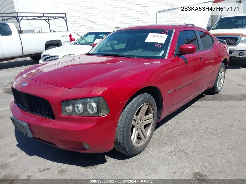 2007 Dodge Charger Rt VIN: 2B3KA53H47H617171 Lot: 39690452