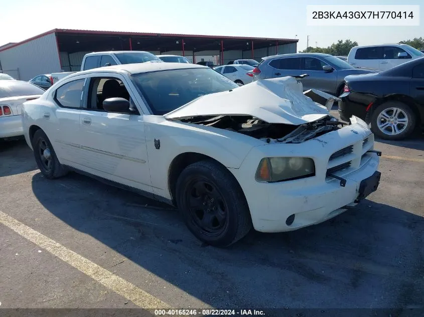 2007 Dodge Charger VIN: 2B3KA43GX7H770414 Lot: 40165246