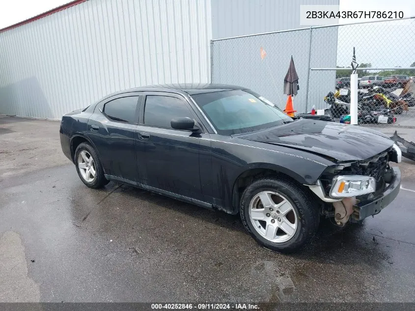 2007 Dodge Charger VIN: 2B3KA43R67H786210 Lot: 40252846