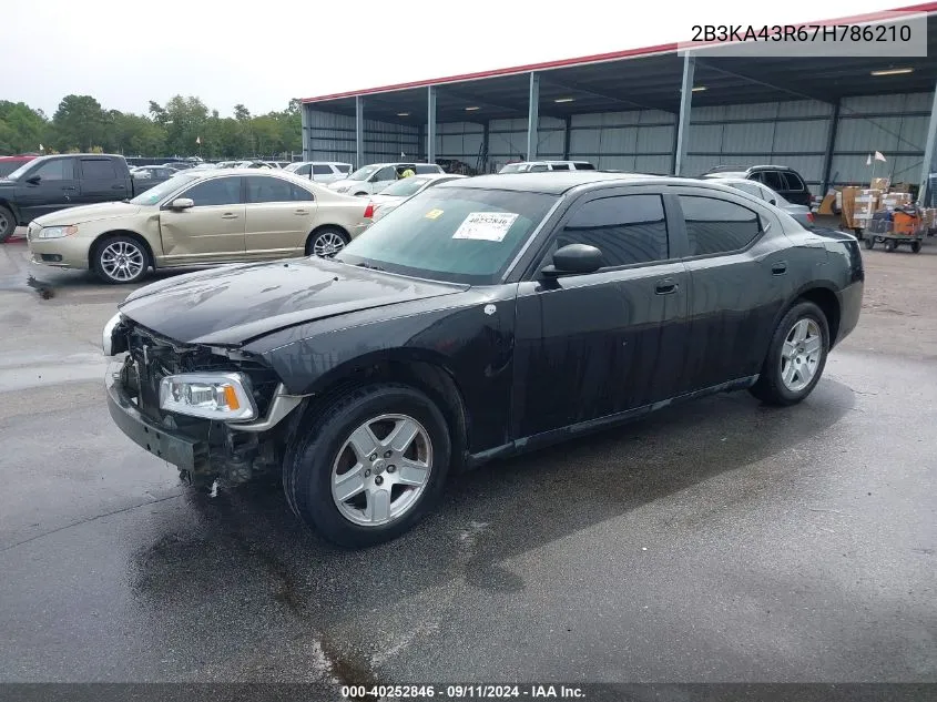 2007 Dodge Charger VIN: 2B3KA43R67H786210 Lot: 40252846