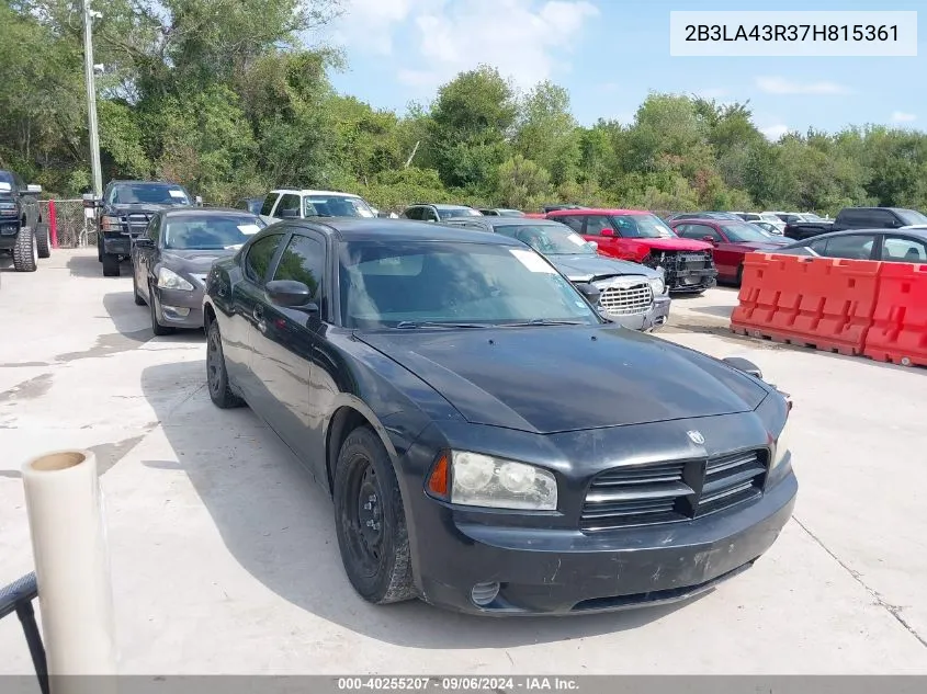 2007 Dodge Charger VIN: 2B3LA43R37H815361 Lot: 40255207