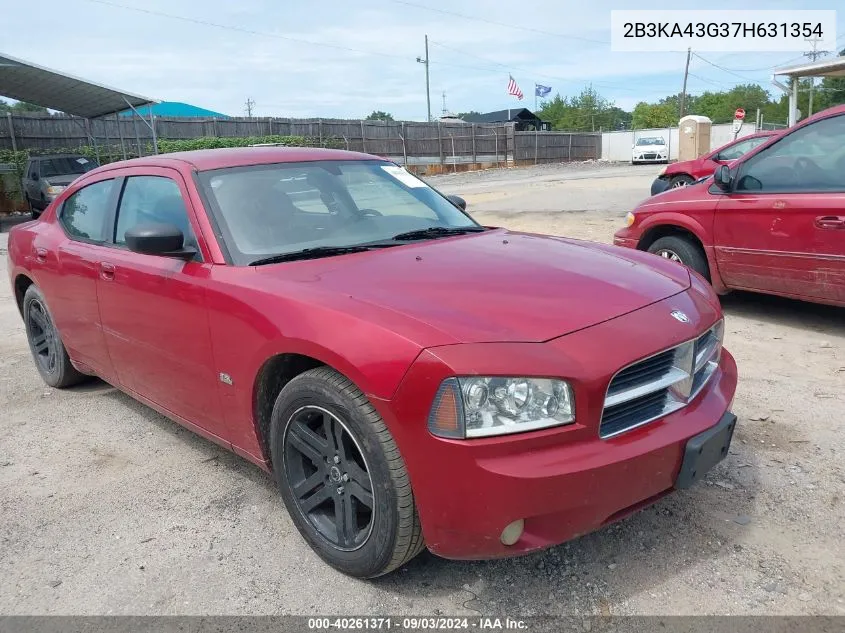 2007 Dodge Charger VIN: 2B3KA43G37H631354 Lot: 40261371