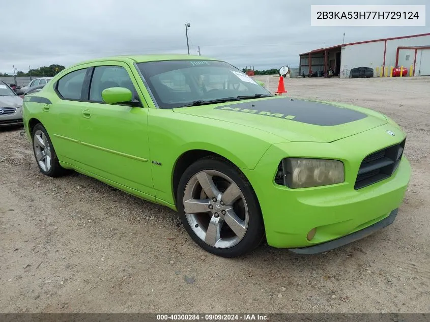 2007 Dodge Charger R/T VIN: 2B3KA53H77H729124 Lot: 40300284