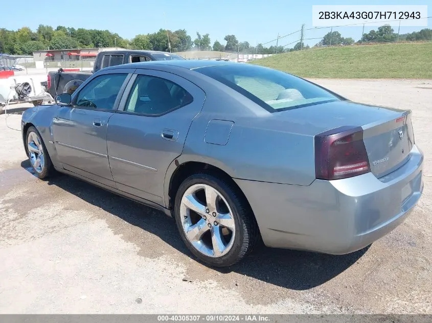 2007 Dodge Charger VIN: 2B3KA43G07H712943 Lot: 40305307