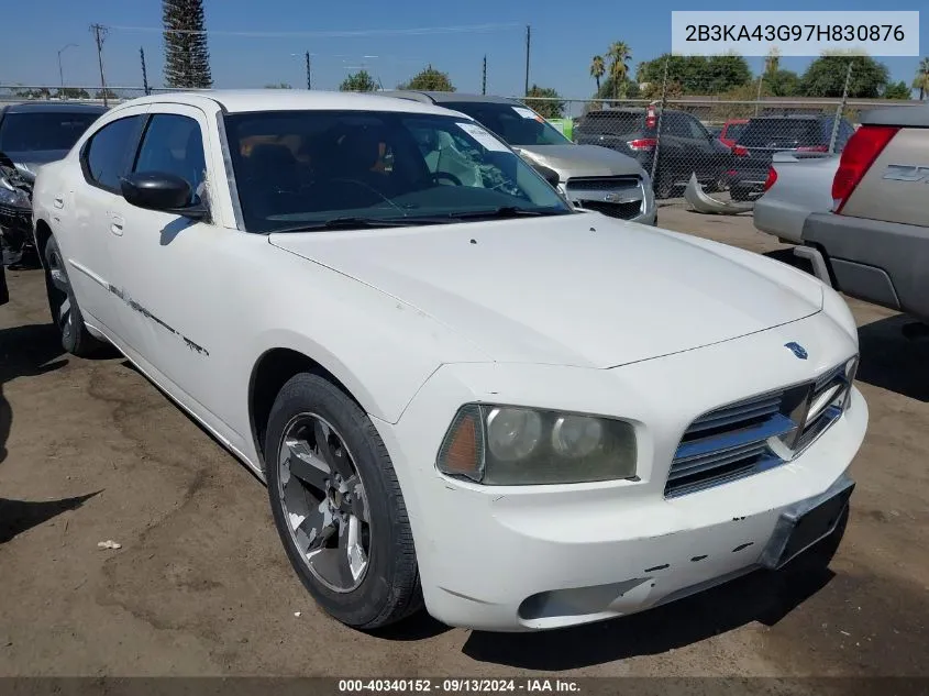 2007 Dodge Charger VIN: 2B3KA43G97H830876 Lot: 40340152