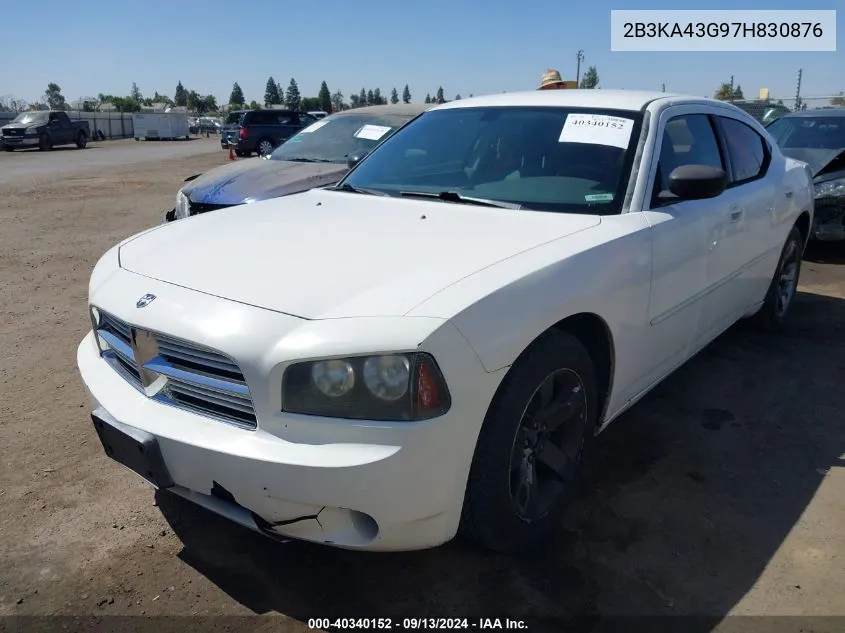 2007 Dodge Charger VIN: 2B3KA43G97H830876 Lot: 40340152