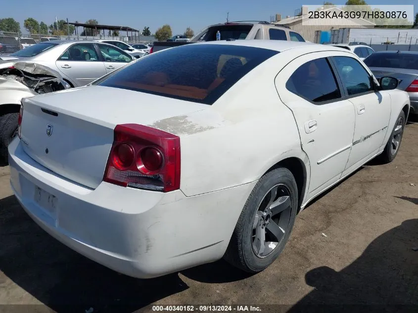 2007 Dodge Charger VIN: 2B3KA43G97H830876 Lot: 40340152