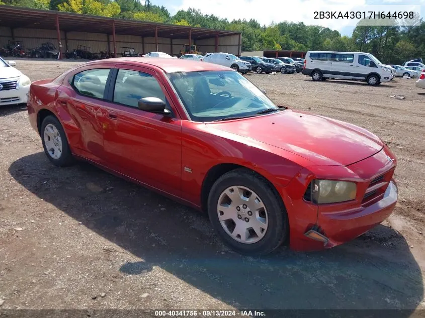 2007 Dodge Charger VIN: 2B3KA43G17H644698 Lot: 40341756